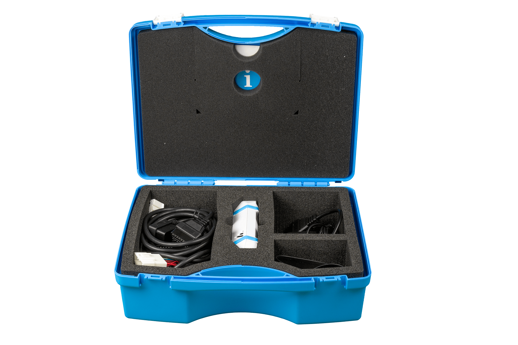 The AVILOO test unit and cables supplied in its carry case