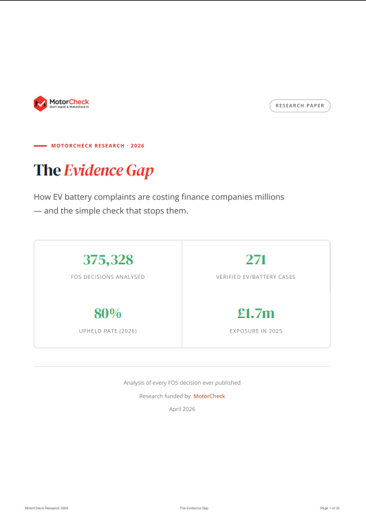 The Evidence Gap, MotorCheck Research 2026